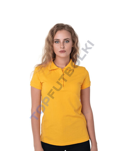 Желтая рубашка ПОЛО женская оптом - Желтая рубашка ПОЛО женская оптом