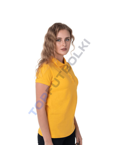 Желтая рубашка ПОЛО женская оптом - Желтая рубашка ПОЛО женская оптом