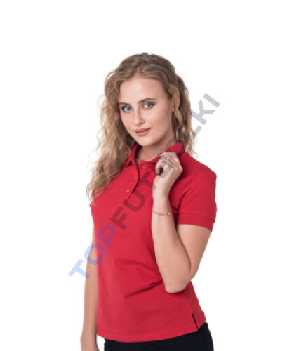 Красная рубашка ПОЛО женская оптом - Красная рубашка ПОЛО женская оптом