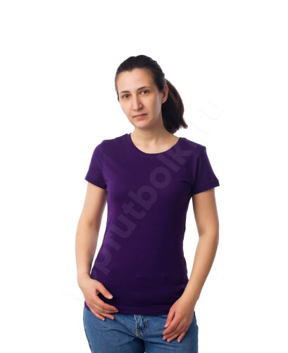 Фиолетовая женская футболка оптом - Фиолетовая женская футболка оптом
